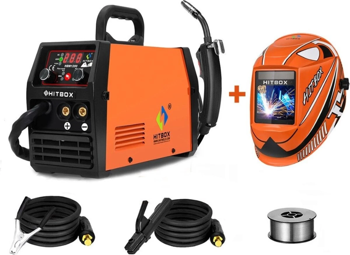 Lasmachine - Elektroden Lasser (MMA) - TIG Lasser - Semi - Automatisch 110V 220V DIY Apparaat - Inclusief Laskap - Doe Het Zelf Voor Beginners - Oranje 1 Lasmachine - Elektroden Lasser (MMA) - TIG Lasser - Semi - Automatisch 110V 220V DIY Apparaat - Inclusief Laskap - Doe Het Zelf Voor Beginners - Oranje