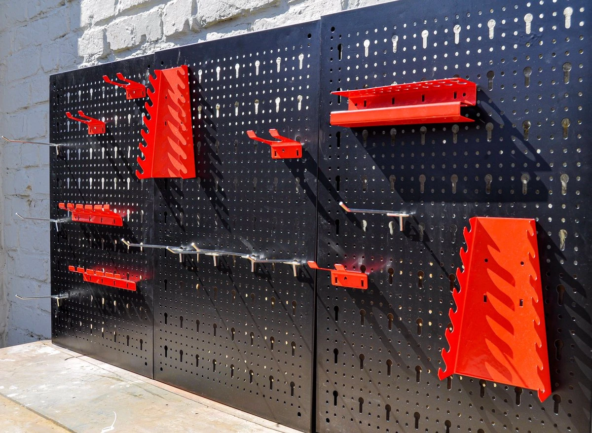 MondiDeal - MondiTools - Gereedschapswand - Gereedschapshouder - Toolhouder - 3-delig Gereedschap Paneel - Inclusief Ophang Accessoires - Wandrek 8 MondiDeal - MondiTools - Gereedschapswand - Gereedschapshouder - Toolhouder - 3-delig Gereedschap Paneel - Inclusief Ophang Accessoires - Wandrek - Afbeelding 8