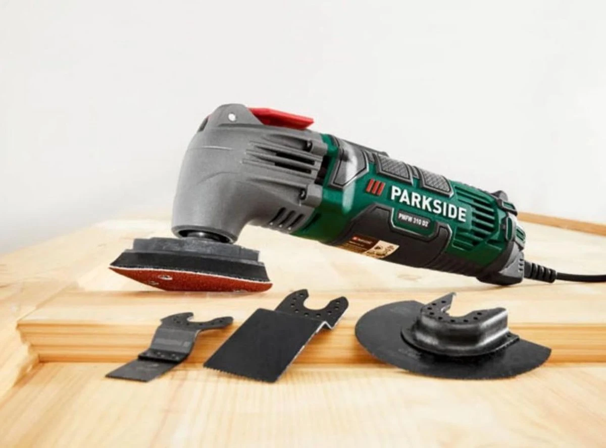 PARKSIDE® Multifunctioneel Gereedschap - 310 W - Multitool Geschikt Voor Talloze Toepassingen Zoals Zagen, Slijpen, Schaven En Schuren 7 PARKSIDE® Multifunctioneel Gereedschap - 310 W - Multitool Geschikt Voor Talloze Toepassingen Zoals Zagen, Slijpen, Schaven En Schuren - Afbeelding 7