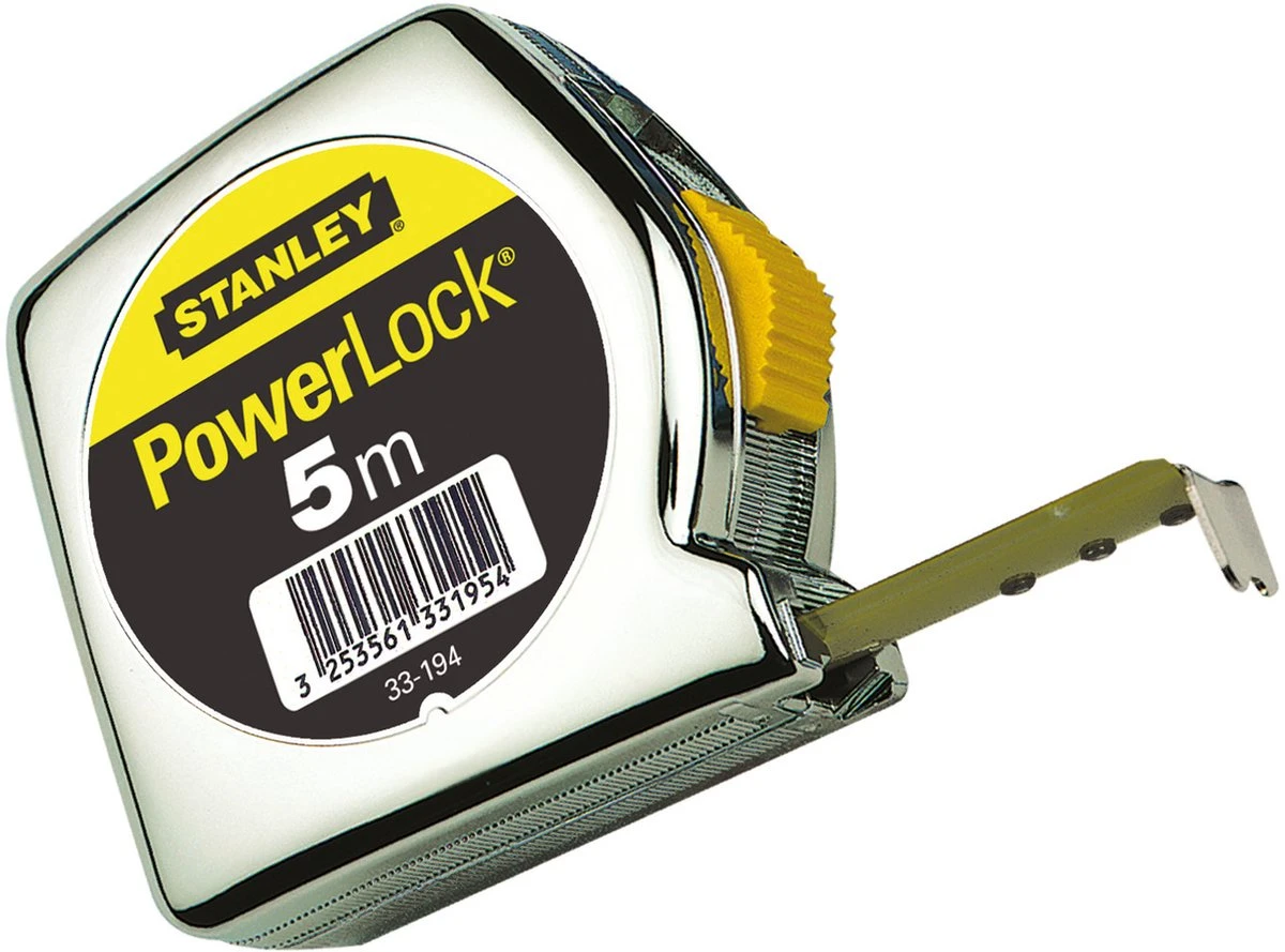 STANLEY Rolbandmaat Powerlock - 5 M - 19 Mm 1 STANLEY Rolbandmaat Powerlock - 5 M - 19 Mm