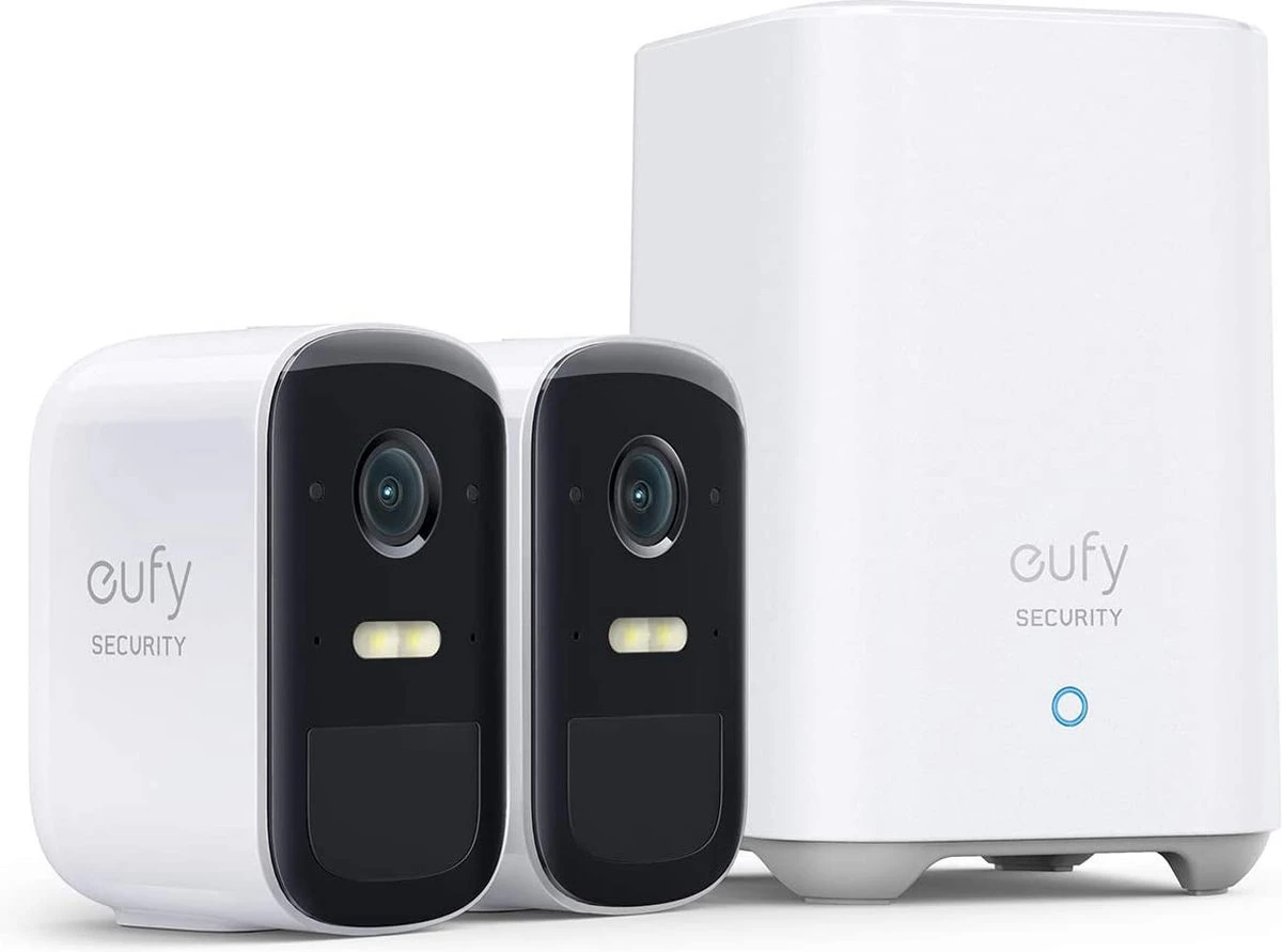 Eufycam 2C Pro - 2K Resolution - 2 Beveiligingscamera's / IP-camera's + Basisstation - 180 Dagen Batterij - Voor Binnen & Buiten 1 Eufycam 2C Pro - 2K Resolution - 2 Beveiligingscamera's / IP-camera's + Basisstation - 180 Dagen Batterij - Voor Binnen & Buiten