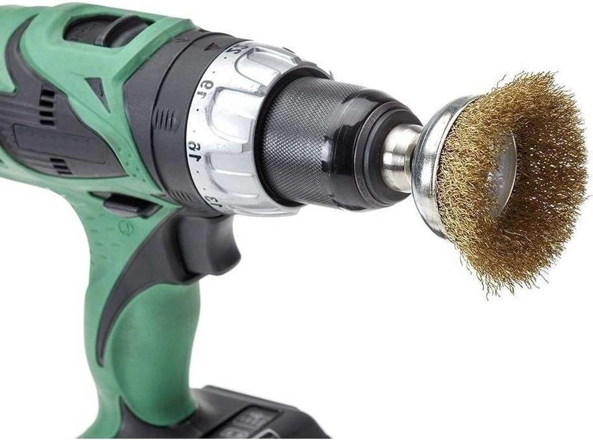 Benson Draadborstel - Komborstel 75 Mm T.b.v. Boormachine 3 Benson Draadborstel - Komborstel 75 Mm T.b.v. Boormachine - Afbeelding 3