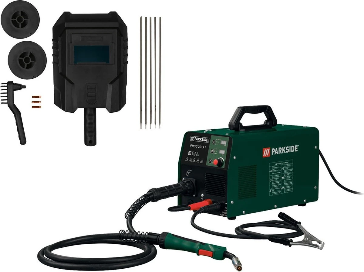 PARKSIDE Multifunctioneel Lasapparaat - Geschikt Voor 4 Lasmethoden: MMA (staafelektroden), Massieve Draad, MIG (inert Gas) En WIG (wolfraam-inert Gas) - MMA-lasstroom: 30-140 A - MIG-lasstroom: 50-160 A - WIG-lasstroom: 30-200 A - 4 Lasprocessen 8 PARKSIDE Multifunctioneel Lasapparaat - Geschikt Voor 4 Lasmethoden: MMA (staafelektroden), Massieve Draad, MIG (inert Gas) En WIG (wolfraam-inert Gas) - MMA-lasstroom: 30-140 A - MIG-lasstroom: 50-160 A - WIG-lasstroom: 30-200 A - 4 Lasprocessen - Afbeelding 8