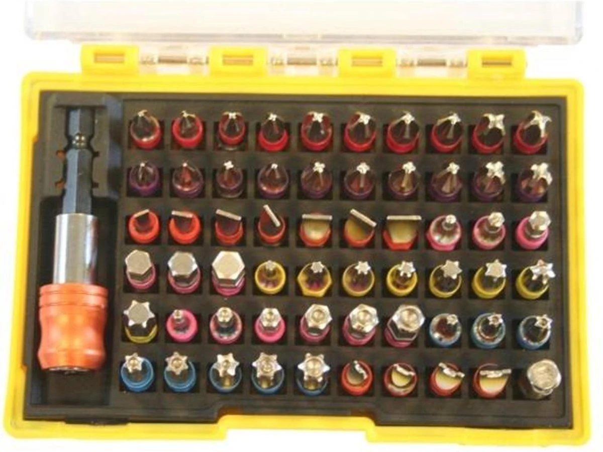 Bitset Professional - Gereedschap - 61 Delig - Professioneel - Met Kleurcode - 61 Dlg 7 Bitset Professional - Gereedschap - 61 Delig - Professioneel - Met Kleurcode - 61 Dlg - Afbeelding 7