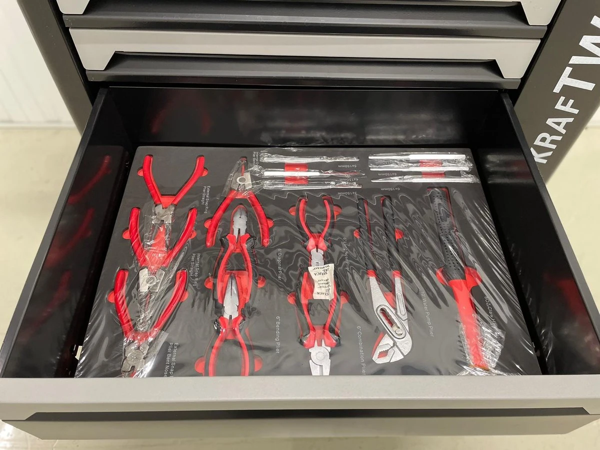 Gereedschapswagen - 499delig - Gevuld - Toolcabinet - XXL Variant - Professioneel - Gereedschap - Gereedschapsset - Hand Gereedschap - Met Mometnsleutel - Garantie - ALLES IN 1 WAGEN - LIMITED EDITION 5 Gereedschapswagen - 499delig - Gevuld - Toolcabinet - XXL Variant - Professioneel - Gereedschap - Gereedschapsset - Hand Gereedschap - Met Mometnsleutel - Garantie - ALLES IN 1 WAGEN - LIMITED EDITION - Afbeelding 5