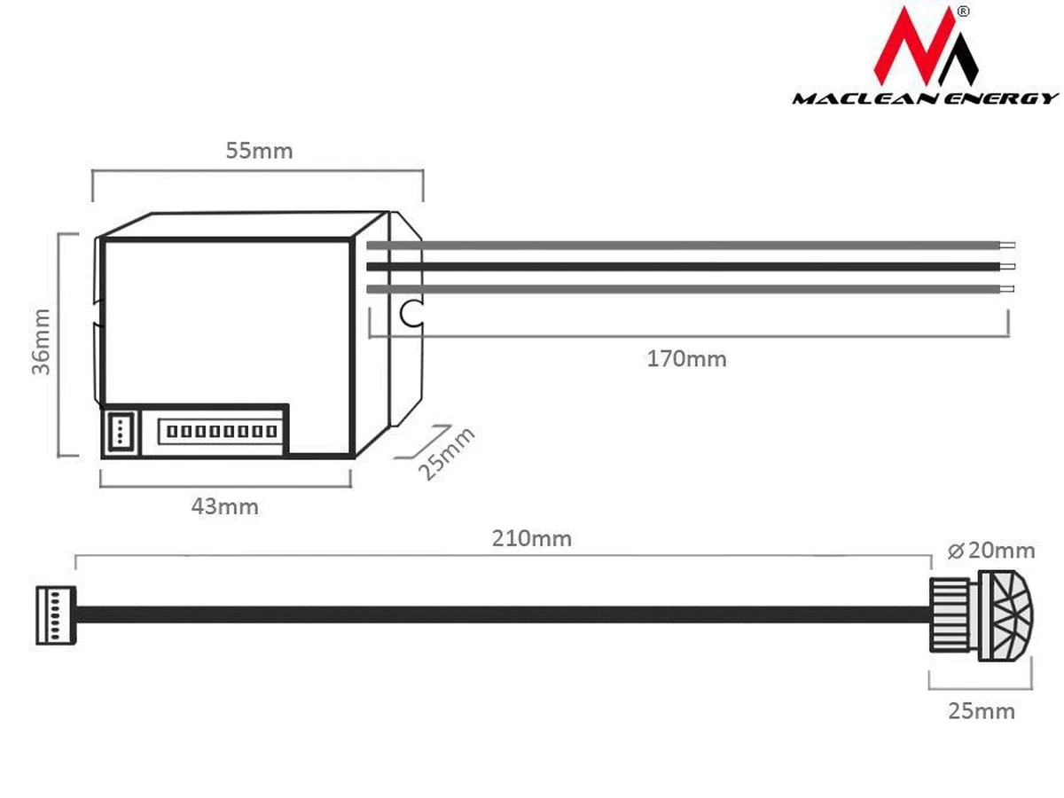 PIR Bewegingssensor 360 ° Infrarooddetector MCE32 Maclean 2 PIR Bewegingssensor 360 ° Infrarooddetector MCE32 Maclean - Afbeelding 2