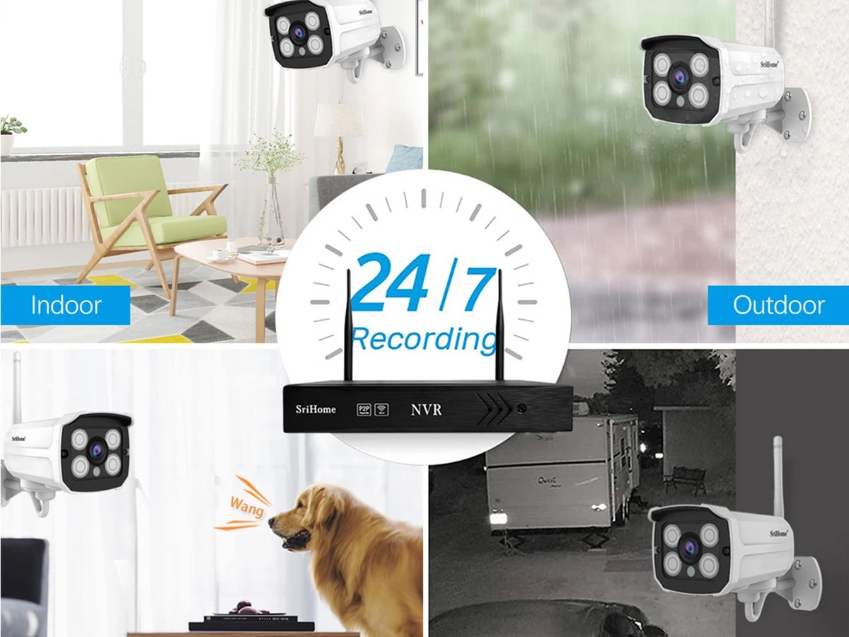 Set Van 4 Camera's Met NVR - POE - Wifi - Inclusief Netwerk Video Recorder - Beveiliging Voor Thuis - Kantoor - Winkel - Xd Xtreme - Beveiligingscamera's Set - Veiligheid - Bewaking 4 Set Van 4 Camera's Met NVR - POE - Wifi - Inclusief Netwerk Video Recorder - Beveiliging Voor Thuis - Kantoor - Winkel - Xd Xtreme - Beveiligingscamera's Set - Veiligheid - Bewaking - Afbeelding 4