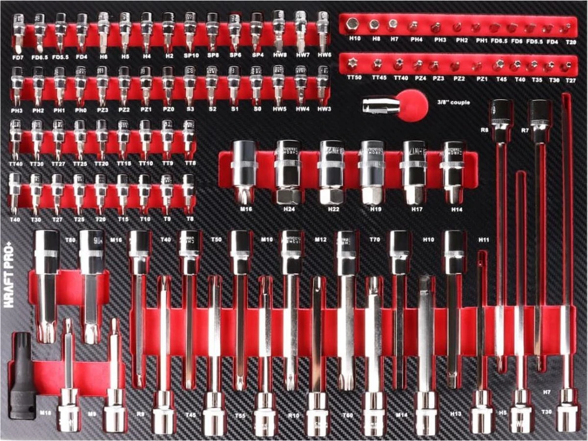 Kraft Pro+ - Gereedschapwagen - 7/6 Laden Gevuld - Groot Opbergvak 4 Kraft Pro+ - Gereedschapwagen - 7/6 Laden Gevuld - Groot Opbergvak - Afbeelding 4