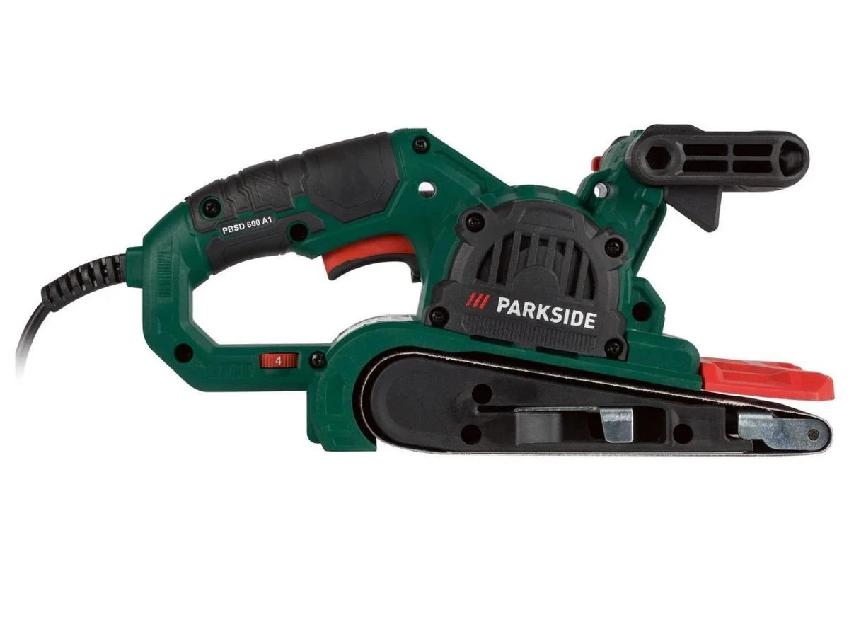 Parkside Bandschuurmachine - Bandsnelheid: 170–250 M/min - Schuuroppervlak: 75 X 140 Mm - Stofafzuiging: Stofbox - Met Sterke Motor, Variabele Snelheidsregeling En Gereedschaploos Schuurpapier Verwisselen 3 Parkside Bandschuurmachine - Bandsnelheid: 170–250 M/min - Schuuroppervlak: 75 X 140 Mm - Stofafzuiging: Stofbox - Met Sterke Motor, Variabele Snelheidsregeling En Gereedschaploos Schuurpapier Verwisselen - Afbeelding 3