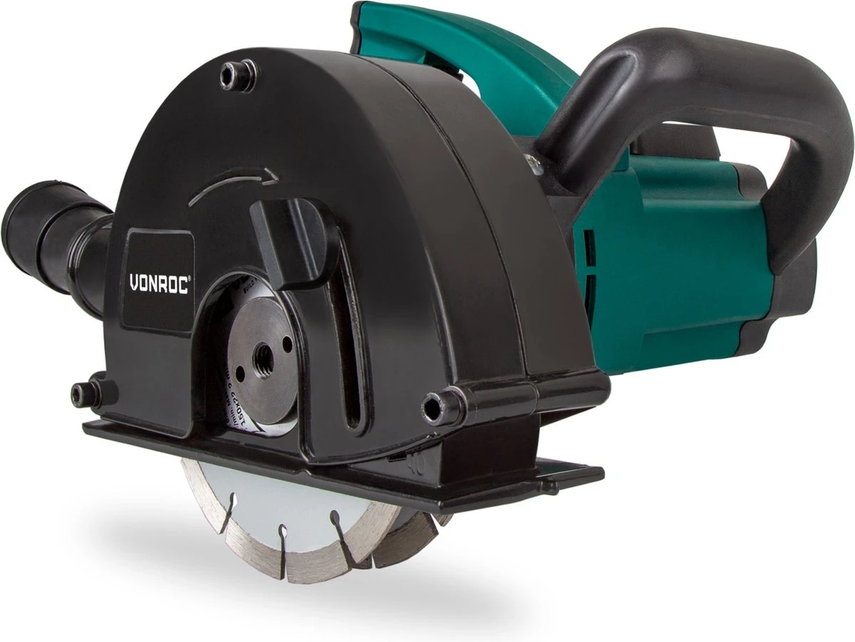 VONROC Muurfrees – Sleufmachine – 1700W – Ø150MM – Incl. 2 Stuks Diamantschijven & Opbergtas 1 VONROC Muurfrees – Sleufmachine – 1700W – Ø150MM – Incl. 2 Stuks Diamantschijven & Opbergtas