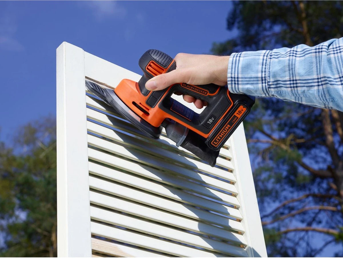 Black & Decker BLACK+DECKER BDCDS18-QW Mouse Detailschuurmachine - 18V - Incl. Accu En Lader 6 Black & Decker BLACK+DECKER BDCDS18-QW Mouse Detailschuurmachine - 18V - Incl. Accu En Lader - Afbeelding 6