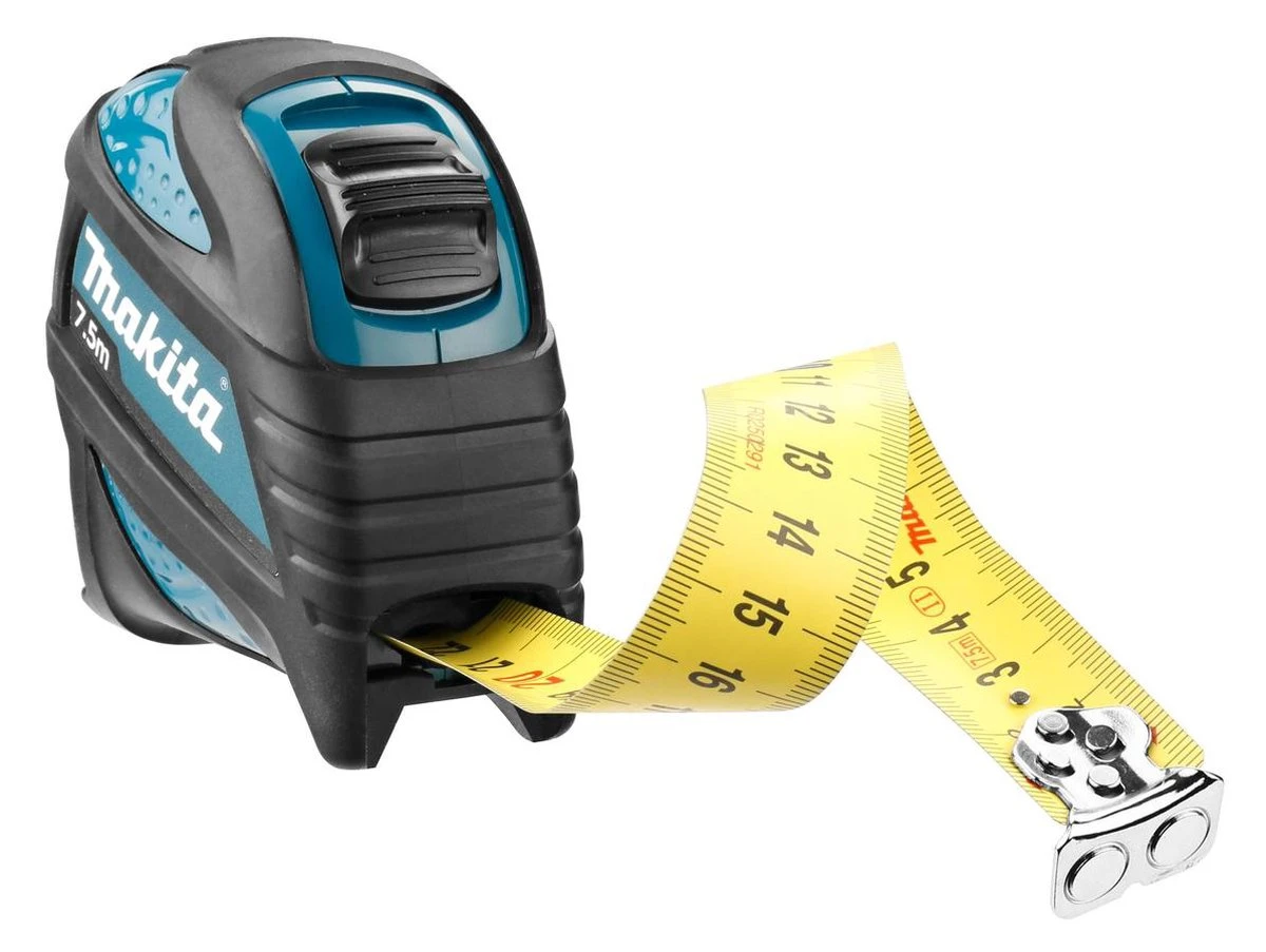 Makita B-57174 Rolmaat Met Valbeveiliging - 25mm X 7,5m 6 Makita B-57174 Rolmaat Met Valbeveiliging - 25mm X 7,5m - Afbeelding 6