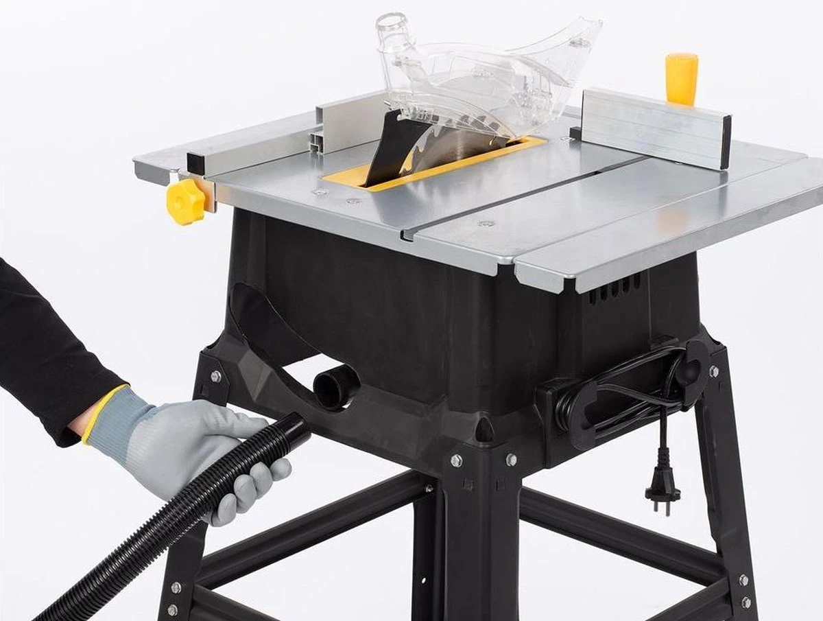 Powerplus POWX07590 Zaagtafel - Tafelzaagmachine Met Onderstel - 1700W - 210mm Zaagblad - Incl. 24 Tanden Cirkelzaag Blad Voor Hout, Parallelgeleider, Aansluiting Voor Stofzuiger - Stevig En Gebruiksvriendelijk 5 Powerplus POWX07590 Zaagtafel - Tafelzaagmachine Met Onderstel - 1700W - 210mm Zaagblad - Incl. 24 Tanden Cirkelzaag Blad Voor Hout, Parallelgeleider, Aansluiting Voor Stofzuiger - Stevig En Gebruiksvriendelijk - Afbeelding 5