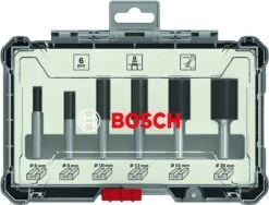 Bosch 2607017465 6-delige Frezenset In Cassette - Rechte Schacht - 6mm