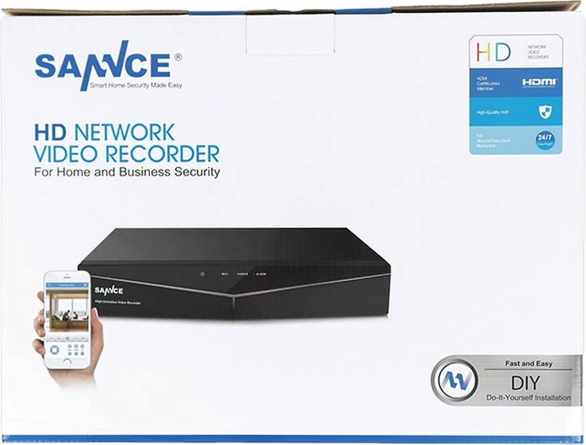 SANNCE POE CCTV Camera Systeem Voor Thuis En Op Kantoor 4CH XPOE - Netwerk Video Recorder Met 1TB Harde Schijf - 4X 2.0MP Metalen IP-camera Voor Binnen En Buiten - Mobiele Toegang Met APP-waarschuwing 9 SANNCE POE CCTV Camera Systeem Voor Thuis En Op Kantoor 4CH XPOE - Netwerk Video Recorder Met 1TB Harde Schijf - 4X 2.0MP Metalen IP-camera Voor Binnen En Buiten - Mobiele Toegang Met APP-waarschuwing - Afbeelding 9