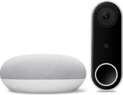 Google Nest Hello Videodeurbel + Google Nest Mini Rock Candy