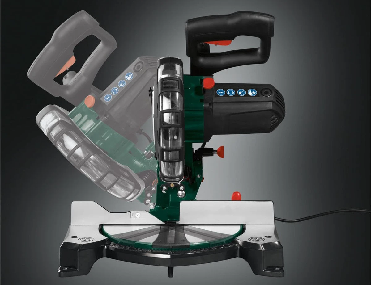 Parkside Afkortzaag En Verstekzaag 1500W - Toerental: 0 - 5000 Tpm - Verstekhoek: -45 - 45° - Traploos Kantelbare Zaagkop - Eenvoudig Te Bevestigen Stofzak - Laser Voor Verhoogde Snijprecisie - 8 Parkside Afkortzaag En Verstekzaag 1500W - Toerental: 0 - 5000 Tpm - Verstekhoek: -45 - 45° - Traploos Kantelbare Zaagkop - Eenvoudig Te Bevestigen Stofzak - Laser Voor Verhoogde Snijprecisie - - Afbeelding 8