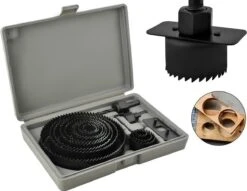 Merkloos Hout Gatenboor Set - Gatenzaag Gatzaag - Zaagkrans Gatenzaagset 9-22-29-32-38-44-51-64-76-89-102-12