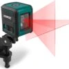 VONROC Kruislijnlaser – Rood – Zelfnivellerend – 10 Meter – Incl. Bevestigingsbeugel, Opbergtas