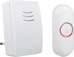 Byron DBY-21134 Draadloze Deurbel - 2 Ontvangers - 1 Ontvanger Met Stekker 1 Ontvanger Op Batterijen - Waterdicht - Wit - 100m Bereik - 80dB - 36 Melodieën -Makita || Merkloos || Stanley Verkoopwinkel 1200x930 10