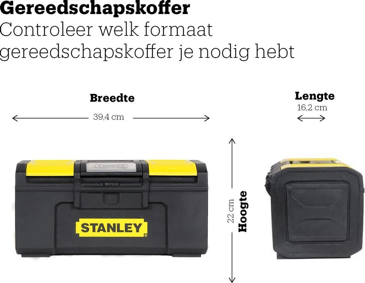 STANLEY 1-79-216 Gereedschapskoffer – Automatische Vergrendeling - 16” 10 STANLEY 1-79-216 Gereedschapskoffer – Automatische Vergrendeling - 16” - Afbeelding 10