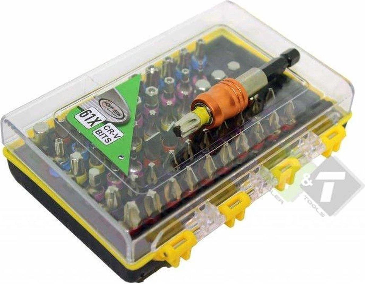 Bitset Professional - Gereedschap - 61 Delig - Professioneel - Met Kleurcode - 61 Dlg 3 Bitset Professional - Gereedschap - 61 Delig - Professioneel - Met Kleurcode - 61 Dlg - Afbeelding 3