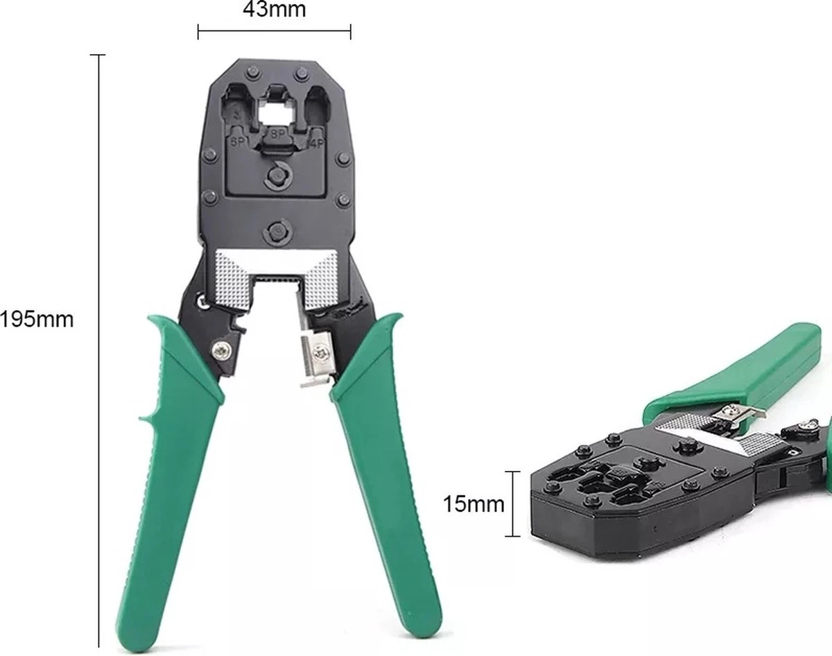 LOUZIR Krimptang UTP Netwerk Kabel RJ11 RJ12 RJ45 Cat 5E Cat6 - Kabelstripper - Striptang - Ethernet Netwerk Kabel Krimper - Cable Shrinker - Crimping Tool 9 LOUZIR Krimptang UTP Netwerk Kabel RJ11 RJ12 RJ45 Cat 5E Cat6 - Kabelstripper - Striptang - Ethernet Netwerk Kabel Krimper - Cable Shrinker - Crimping Tool - Afbeelding 9