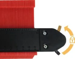 Aftekenhulp 25 CM Met LOCK - Profielmal - Profielaftaster - Meetinstrument - Contourmallen - Schuifmaat – Rood -Makita || Merkloos || Stanley Verkoopwinkel 1200x946 11