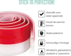 SOLITY® Aanpasbare Tochtstopper - Zelfklevende Tochtstrip Voor Deuren - Wit - 100 Cm X 5 Cm - Met 2 Alcoholische Doekjes -Makita || Merkloos || Stanley Verkoopwinkel 1200x954 10