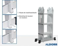 ALDORR Home - Vouwladder Aluminium 4 X 4 Treden Met Platform - 4,60 Meter -Makita || Merkloos || Stanley Verkoopwinkel 1200x954 2