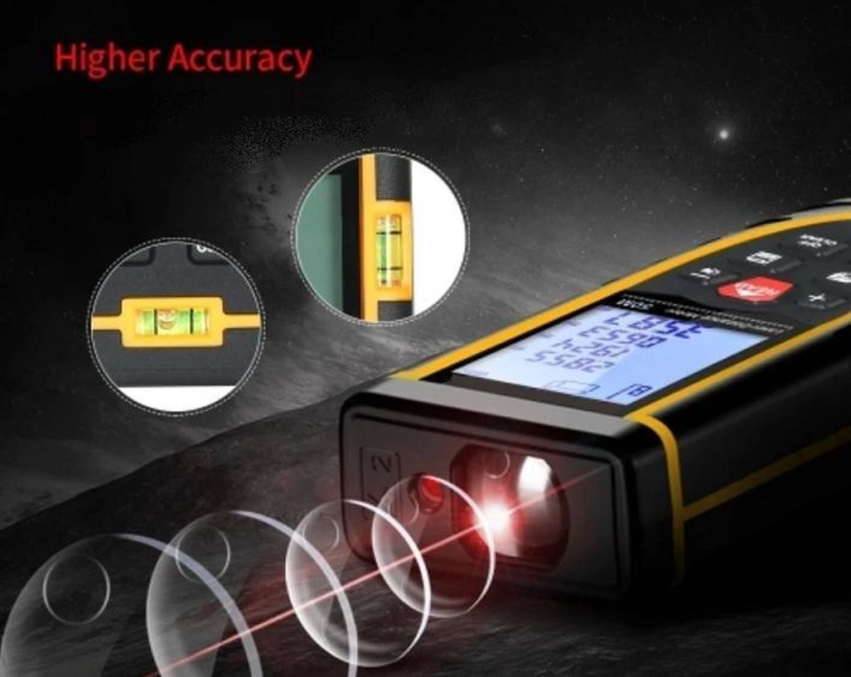 A&K Professionele Laser Afstandsmeter | 50 Meter Bereik | Gebruiksvriendelijk | Snelle Afstandsmeting | Incl. Batterijen V2.0 4 A&K Professionele Laser Afstandsmeter | 50 Meter Bereik | Gebruiksvriendelijk | Snelle Afstandsmeting | Incl. Batterijen V2.0 - Afbeelding 4