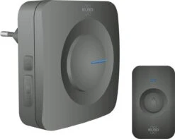 ELRO DB3000 Draadloze Deurbel Set – Plug-in Ontvanger - Bereik 300 Meter - IP65 Waterdicht - 64 Melodieën - Zwart