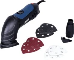 FERM DSM1009 Deltaschuurmachine - 280W - Variabele Snelheidsregeling - Incl. 6 Schuurvellen (P80) En Stofzuigadapter -Makita || Merkloos || Stanley Verkoopwinkel 1200x966 9