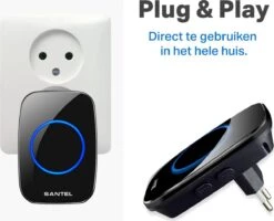 Santel Draadloze Deurbel Met 2 Ontvangers – Deurbel Draadloos - Deurbellen – Wireless Doorbell - IP44 Waterdicht -Makita || Merkloos || Stanley Verkoopwinkel 1200x972 14