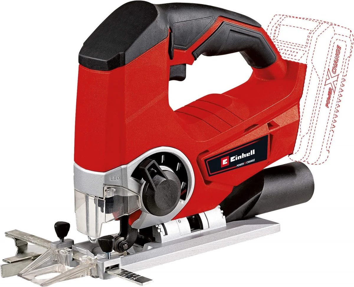 Einhell Accu Decoupeerzaag TE-JS 18 Li-Solo Power X-Change (Li-Ion - 18 V - Max. 80 Mm - 4-traps Pendelslag - Zuigadapter - Spaanbeschermer - LED-verlichting - Zonder Accu En Lader) 1 Einhell Accu Decoupeerzaag TE-JS 18 Li-Solo Power X-Change (Li-Ion - 18 V - Max. 80 Mm - 4-traps Pendelslag - Zuigadapter - Spaanbeschermer - LED-verlichting - Zonder Accu En Lader)