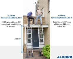 ALDORR Home - Telescoopladder 3,80 Meter - Met Stabilisatievoet En Soft Closing -Makita || Merkloos || Stanley Verkoopwinkel 1200x978 4