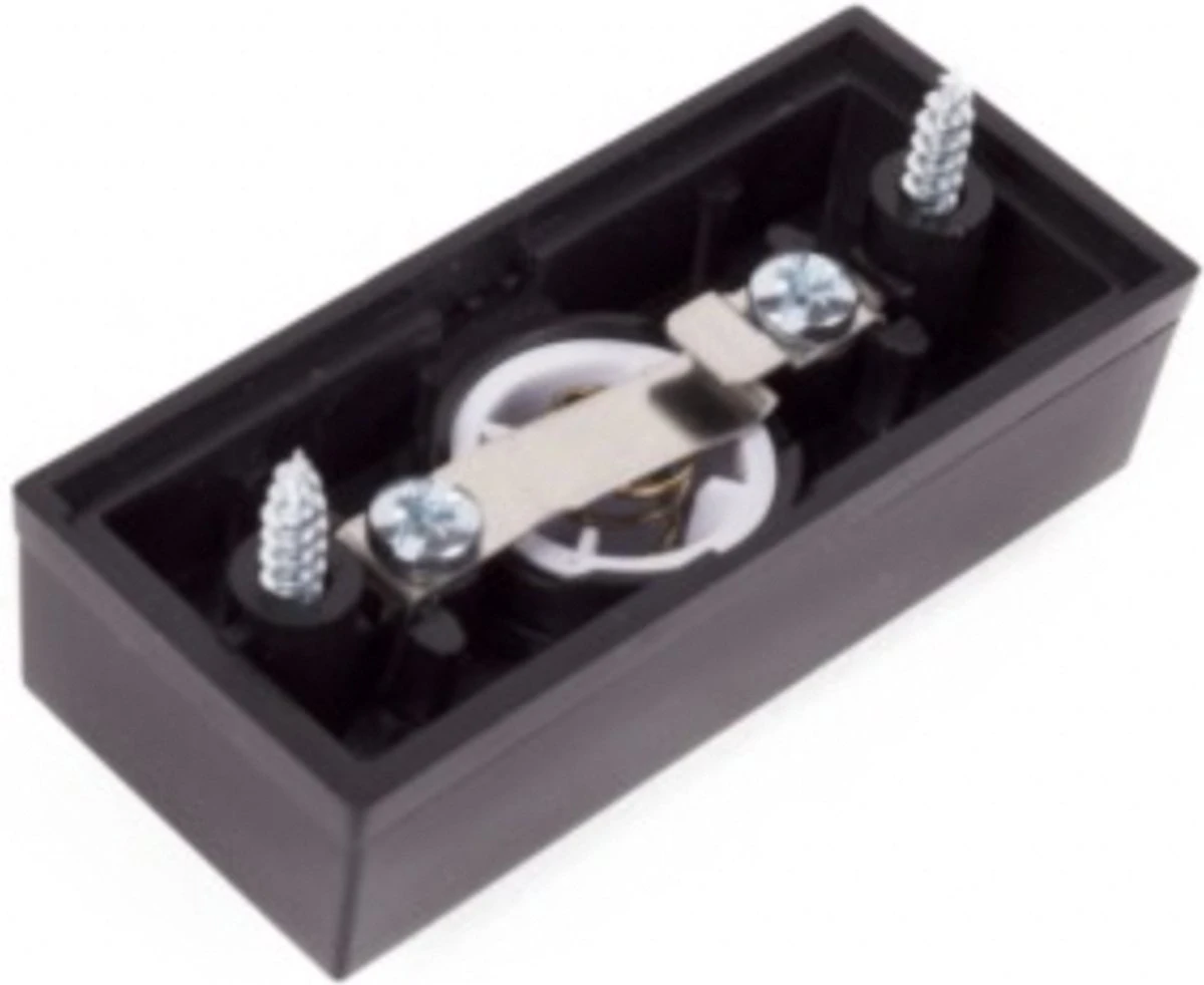 PD® - Deurbel Universeel - Zwarte Deurbel Met Witte Knop - Opbouw Deurbel - 2 Draads 2 PD® - Deurbel Universeel - Zwarte Deurbel Met Witte Knop - Opbouw Deurbel - 2 Draads - Afbeelding 2