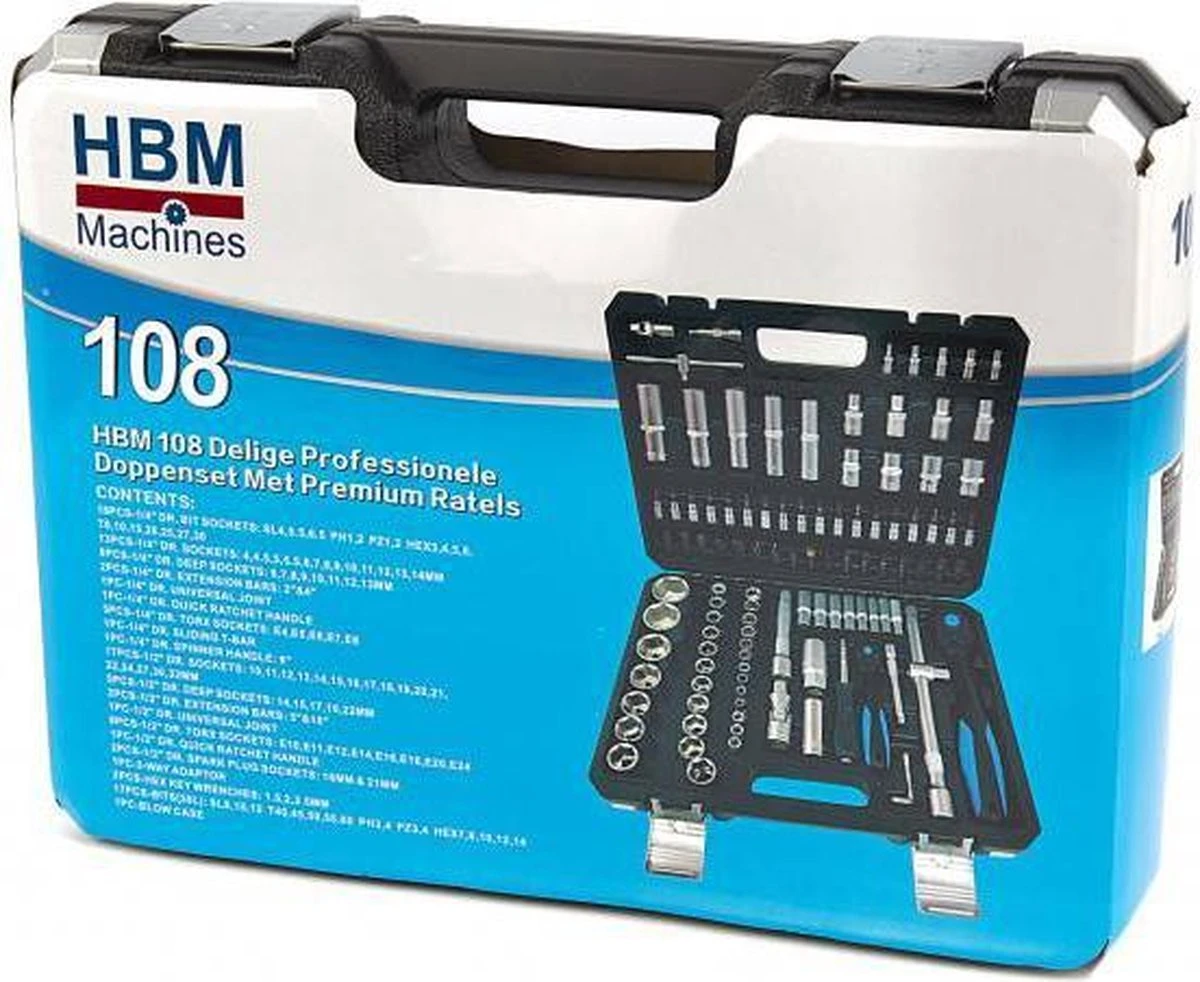 108 Delige Professionele Doppenset Met Premium Ratels 8 108 Delige Professionele Doppenset Met Premium Ratels - Afbeelding 8