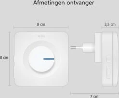 ELRO DB3000 Draadloze Deurbel Set – Met 1x Ontvanger Op Batterij + 1x Plug-in Ontvanger - Bereik 300 Meter - IP65 Waterdicht - 64 Melodieën - Wit -Makita || Merkloos || Stanley Verkoopwinkel 1200x985 10