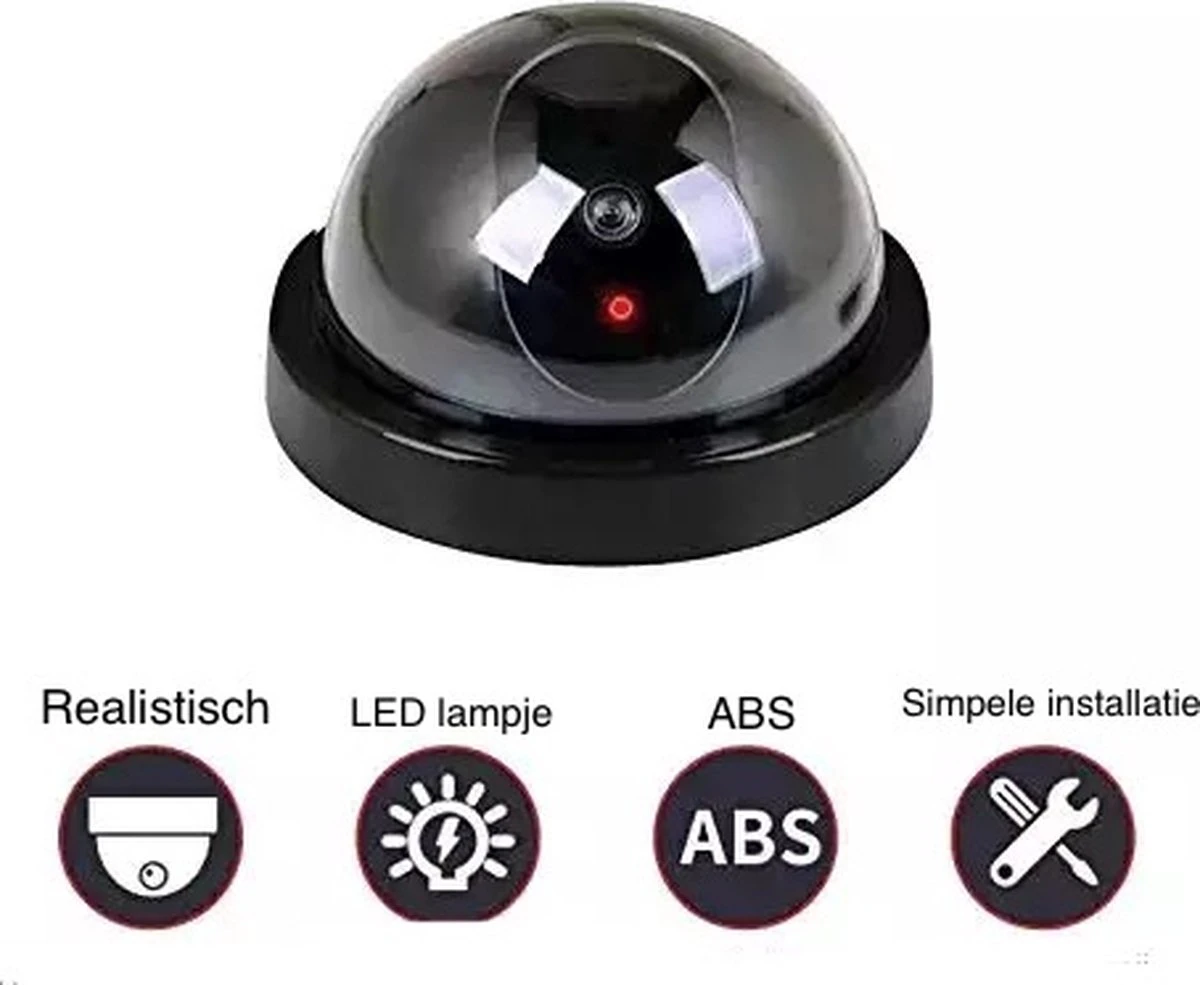 Dummy Camera - 2 Stuk(s) - Beveiligingscamera - Nep Camera - Buiten & Binnen - Alarm - Led - Zwart 4 Dummy Camera - 2 Stuk(s) - Beveiligingscamera - Nep Camera - Buiten & Binnen - Alarm - Led - Zwart - Afbeelding 4