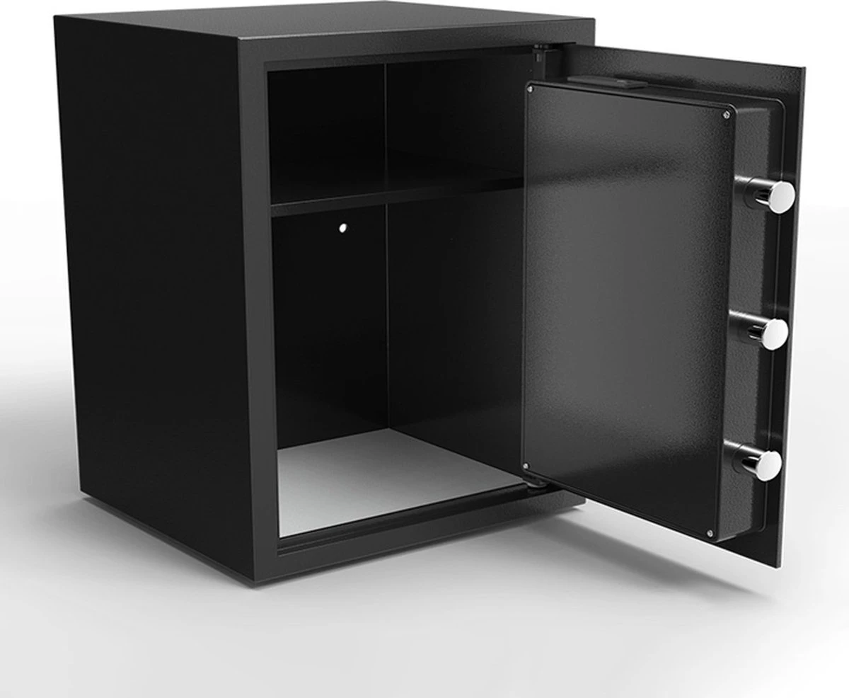 Earkings Kluis 40x38x32 Cm Met Cijferslot - Kluis Elektronisch Geldkist - Inclusief Bevestigingsmateriaal, Twee Noodsleutels En Alarm Slot 2 Earkings Kluis 40x38x32 Cm Met Cijferslot - Kluis Elektronisch Geldkist - Inclusief Bevestigingsmateriaal, Twee Noodsleutels En Alarm Slot - Afbeelding 2