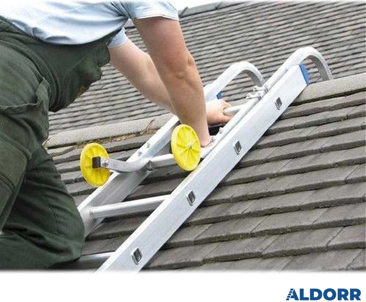 ALDORR Aluminium Nokhaak Met Wielen - Geschikt Voor Alle Ladders 5 ALDORR Aluminium Nokhaak Met Wielen - Geschikt Voor Alle Ladders - Afbeelding 5