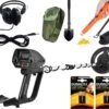 ODISUS Metaal Detector Voor Goud, Munten, Sierraden, ... - Metaaldetector Voor Kinderen & Volwassenen - 20 Cm Detectie Diepte - 78 Tot 103 Cm Lang - Inclusief Koptelefoon & Schep & 2x Batterijen & Pintpointer