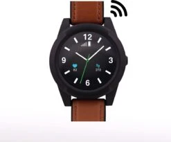 Wuzzi Watch Orion - Personenalarmering Voor Binnen En Buiten - Senioren Alarm - Sportief Alarmhorloge - Bruin