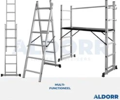 ALDORR Home - 2x6 Multifunctionele Kamersteiger - Ladder - Werkhoogte 2,60 Meter -Makita || Merkloos || Stanley Verkoopwinkel 1200x999 5