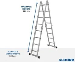 ALDORR Home - Vouwladder Aluminium 4 X 4 Treden Met Platform - 4,60 Meter -Makita || Merkloos || Stanley Verkoopwinkel 1200x999 7
