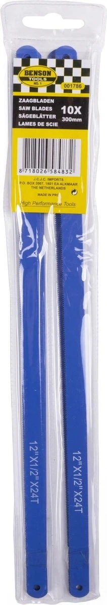 Benson Universeel Zaagblad Ijzerzaag - Reserve Zaagblad - Zaagbladen - 300mm - 10 Stuks 4 Benson Universeel Zaagblad Ijzerzaag - Reserve Zaagblad - Zaagbladen - 300mm - 10 Stuks - Afbeelding 4