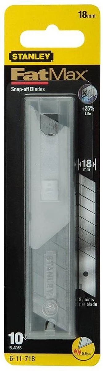 Stanley FatMax - Reserve Afbreekmes 18mm - 10 Stuks 1 Stanley FatMax - Reserve Afbreekmes 18mm - 10 Stuks