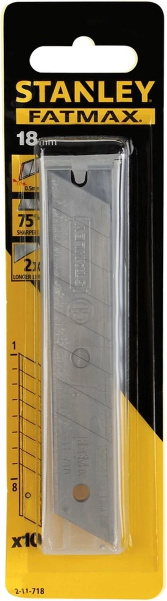 Stanley FatMax - Reserve Afbreekmes 18mm - 10 Stuks 6 Stanley FatMax - Reserve Afbreekmes 18mm - 10 Stuks - Afbeelding 6