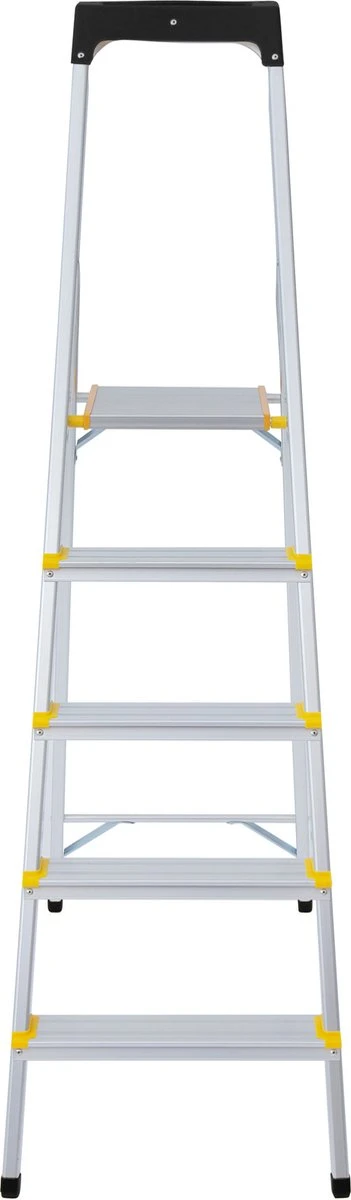 Panthera Huishoudtrap - Keukentrap 5 Treden - Aluminium - Max Werkhoogte: 2.96 Meter - Voor Particulier En Professioneel Gebruik 3 Panthera Huishoudtrap - Keukentrap 5 Treden - Aluminium - Max Werkhoogte: 2.96 Meter - Voor Particulier En Professioneel Gebruik - Afbeelding 3